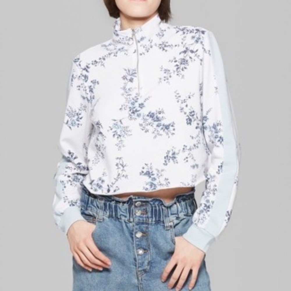 Wild Fable cropped quarter zip sweater